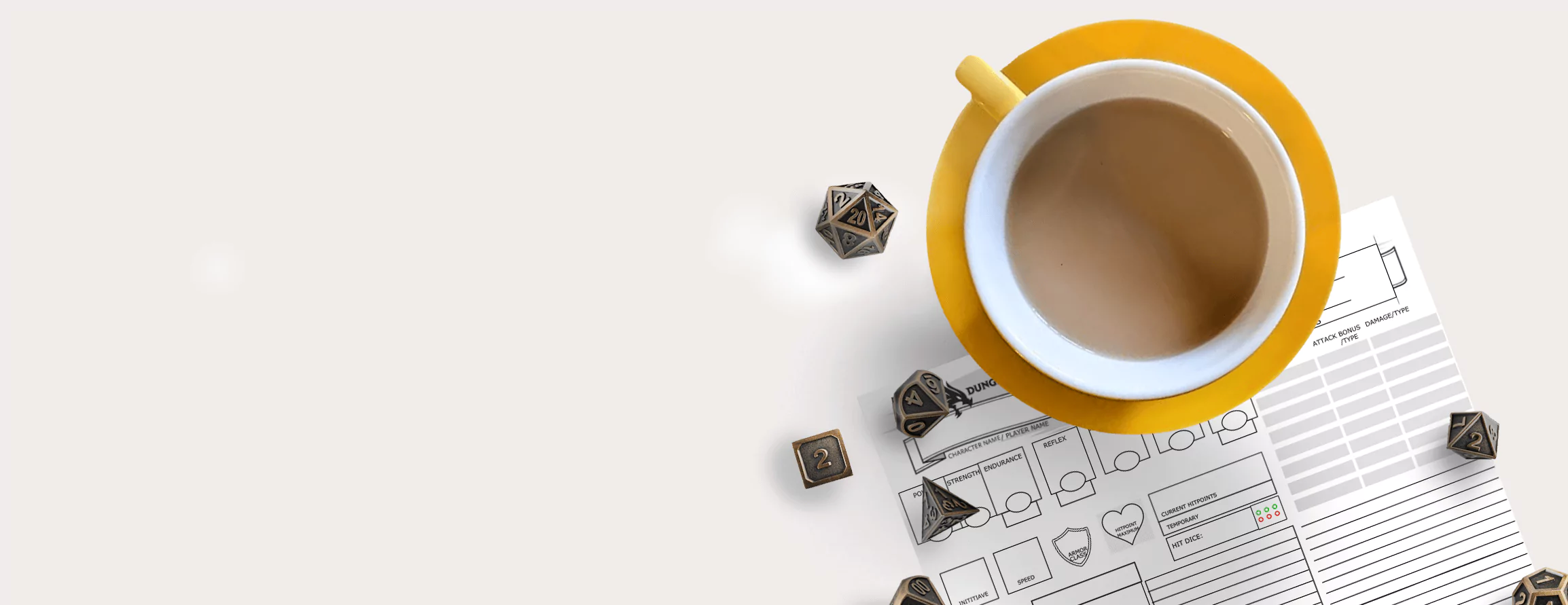 Dungeons and Dragons Dice and Tea